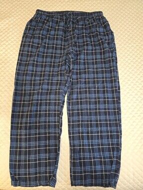 XXL - Covington Blue Plaid Drawstring Lounge Pants (PRE-LOVED)